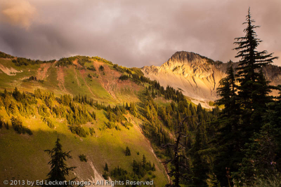 Cispus River Valley at Sunset, Goat Rocks Wilderness, Washington