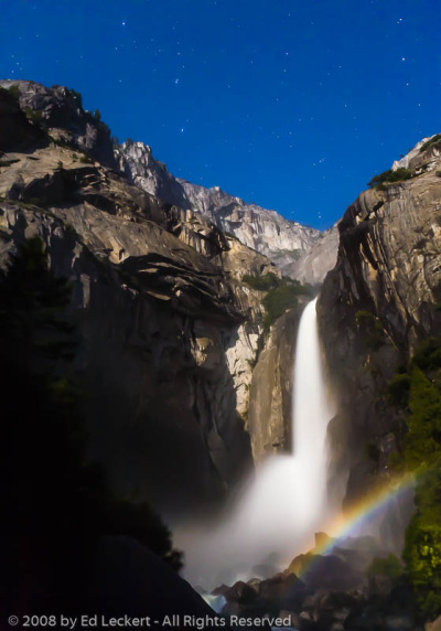 Moonbow at Lower Yosemite Fall, Yosemite National Park, California