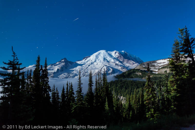 Mount Rainier by Moonlight, Mount Rainier National Park, Washington