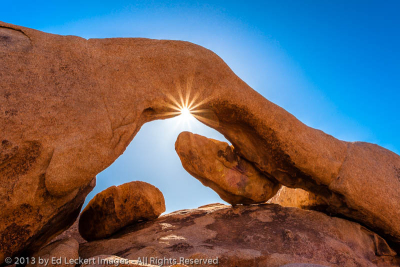 Sunburst at Arch Rock, Joshua Tree National Park, California