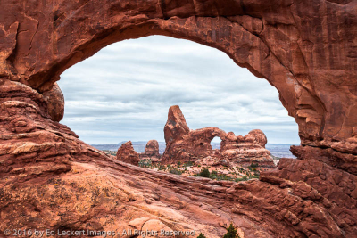 Turret Arch through North Window, Arches National Park, Utah