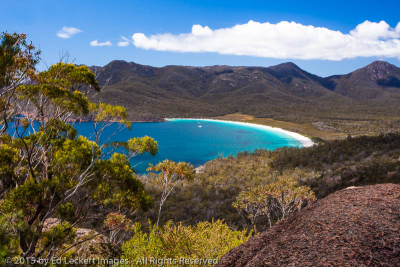 Wineglass Bay from the Lookout, Freycinet National Park, Tasmania, Australia