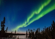 Aurora Over Prelude Lake, Northwest Territories, Canada