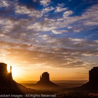 The Mittens at Sunrise, Monument Valley, Arizona