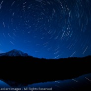 Star Trails at Reflection Lakes, Mount Rainier National Park, Washington